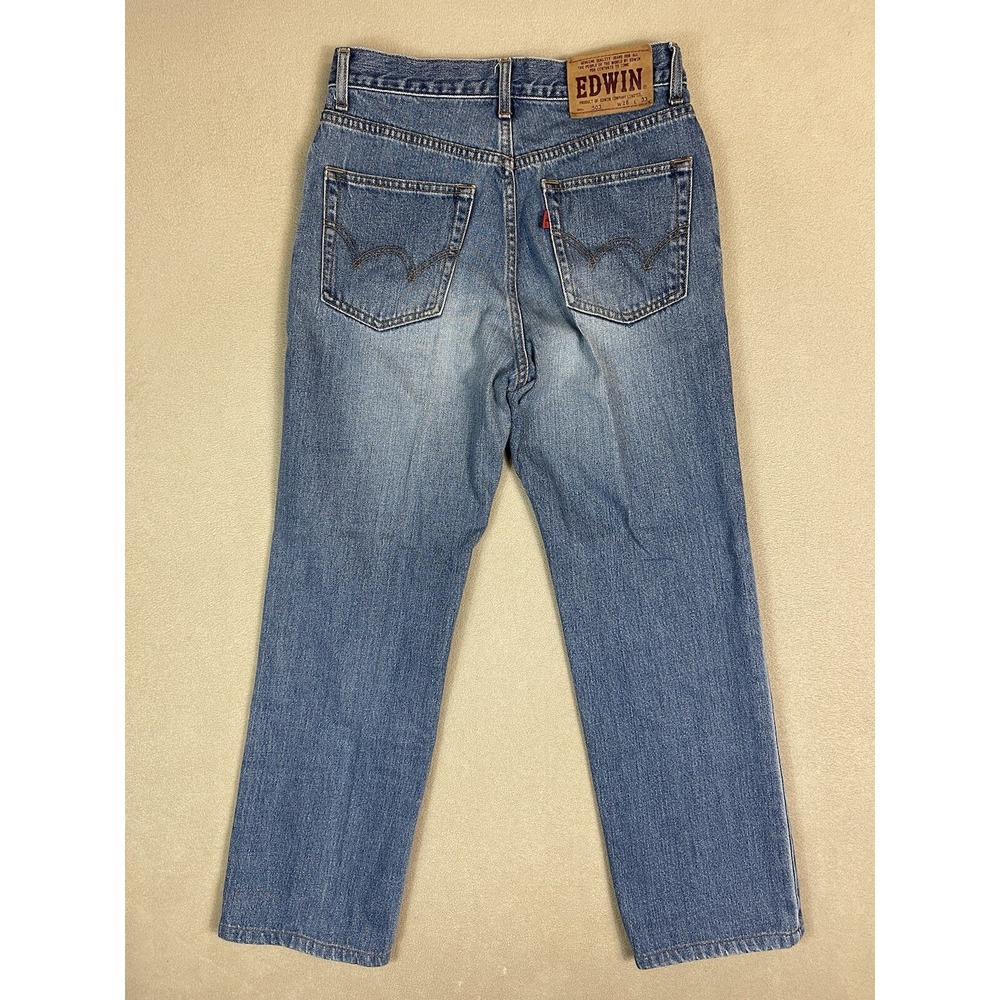 Edwin 503 Jeans Womens 28 Blue Medium Wash Straight Leg Denim Lot 11483-05 - Picture 2 of 12